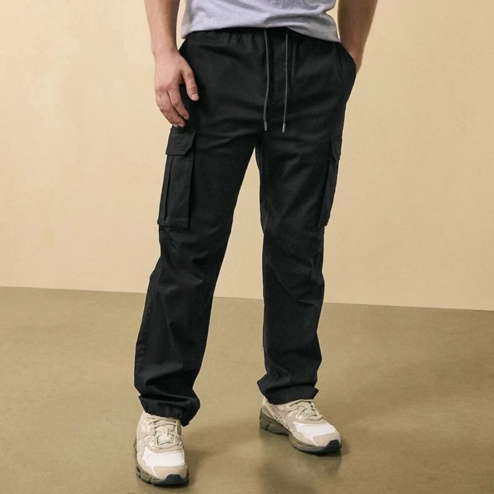 CSG Black Cargo Jogger Pants Cotton Blend Size M